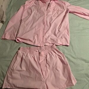SKIMS Pink Pajama Set